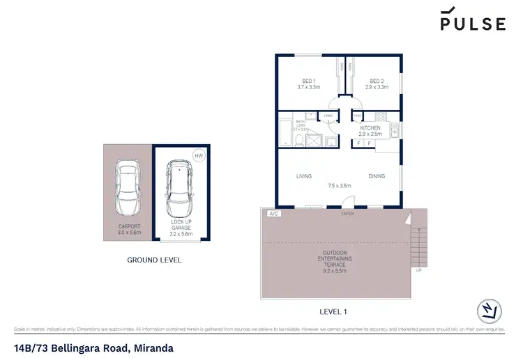 Floorplan of Homely townhouse listing, 14b/73 Bellingara Road, Miranda NSW 2228