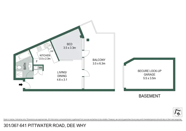 Floorplan of Homely apartment listing, 301/637-641 Pittwater Road, Dee Why NSW 2099