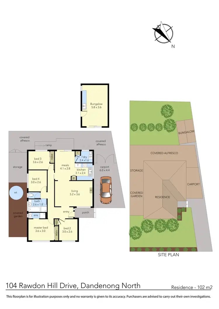Floorplan of Homely house listing, 104 Rawdon Hill Drive, Dandenong North VIC 3175