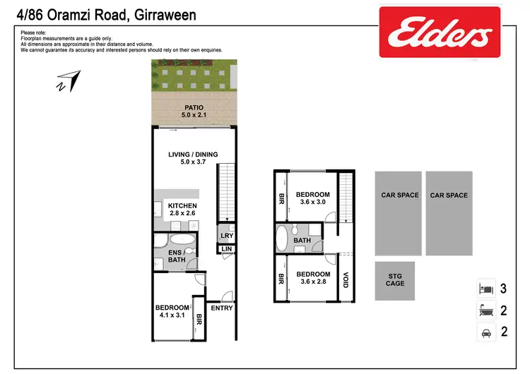 Floorplan of Homely townhouse listing, 4/86 Oramzi Road, Girraween NSW 2145