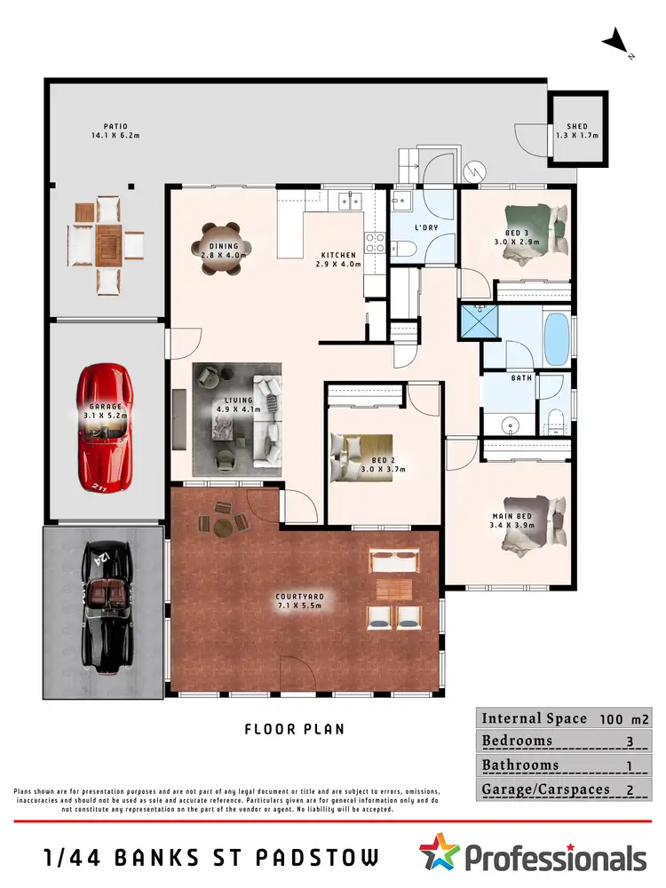 Floorplan of Homely villa listing, 1/40-44 Banks Street, Padstow NSW 2211