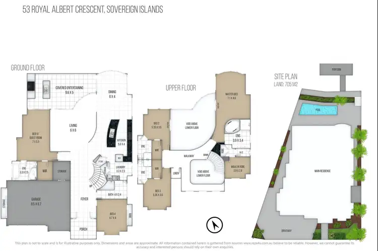 Floorplan of Homely house listing, 53 Royal Albert Crescent, Sovereign Islands QLD 4216