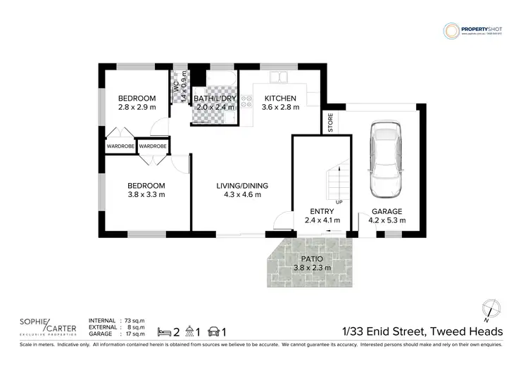 Floorplan of Homely unit listing, 1/33 Enid Street, Tweed Heads NSW 2485