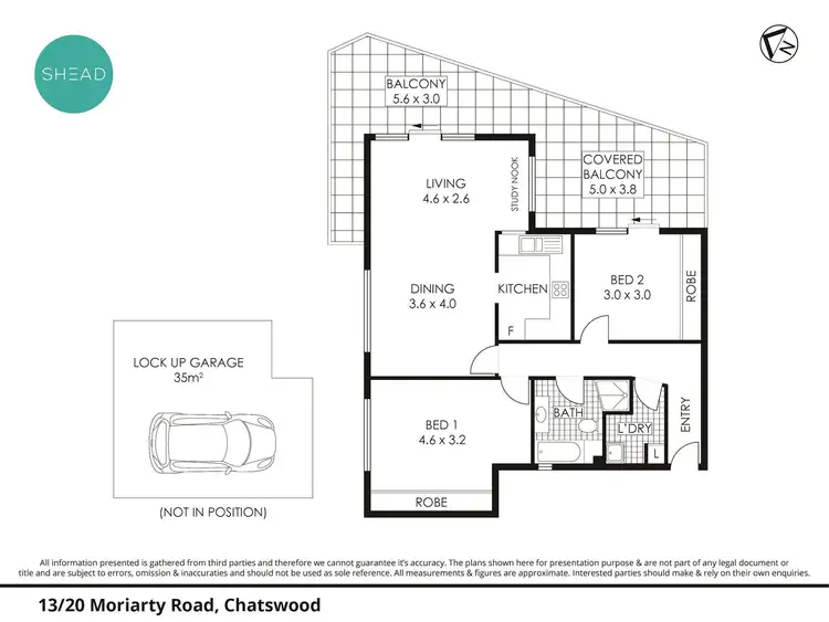 Floorplan of Homely apartment listing, 13/20 Moriarty Road, Chatswood NSW 2067