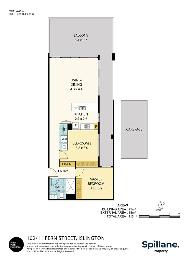 Floorplan of Homely apartment listing, 102/11 Fern Street, Islington NSW 2296