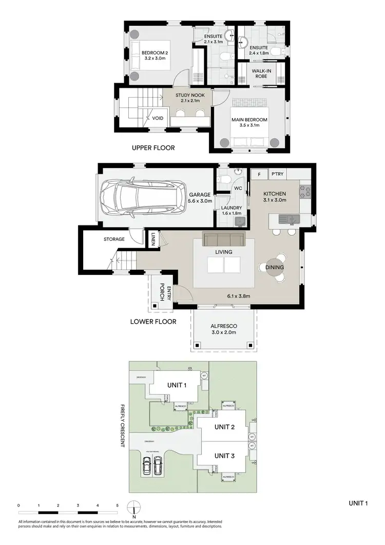 Floorplan of Homely unit listing, 1/13 Firefly Crescent, Ooralea QLD 4740