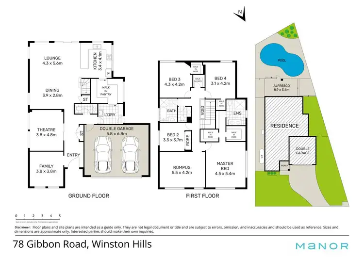 Floorplan of Homely house listing, 78 Gibbon Road, Winston Hills NSW 2153