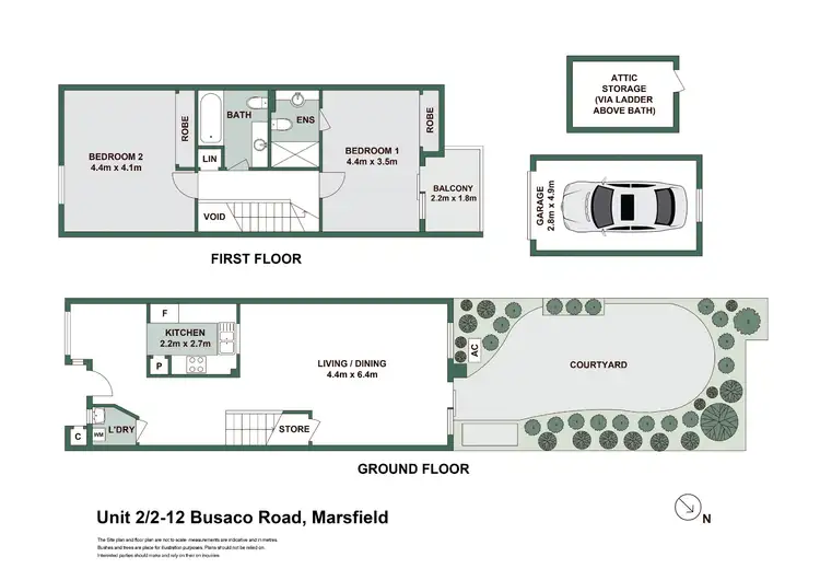 Floorplan of Homely townhouse listing, 2/2-12 Busaco Road, Marsfield NSW 2122