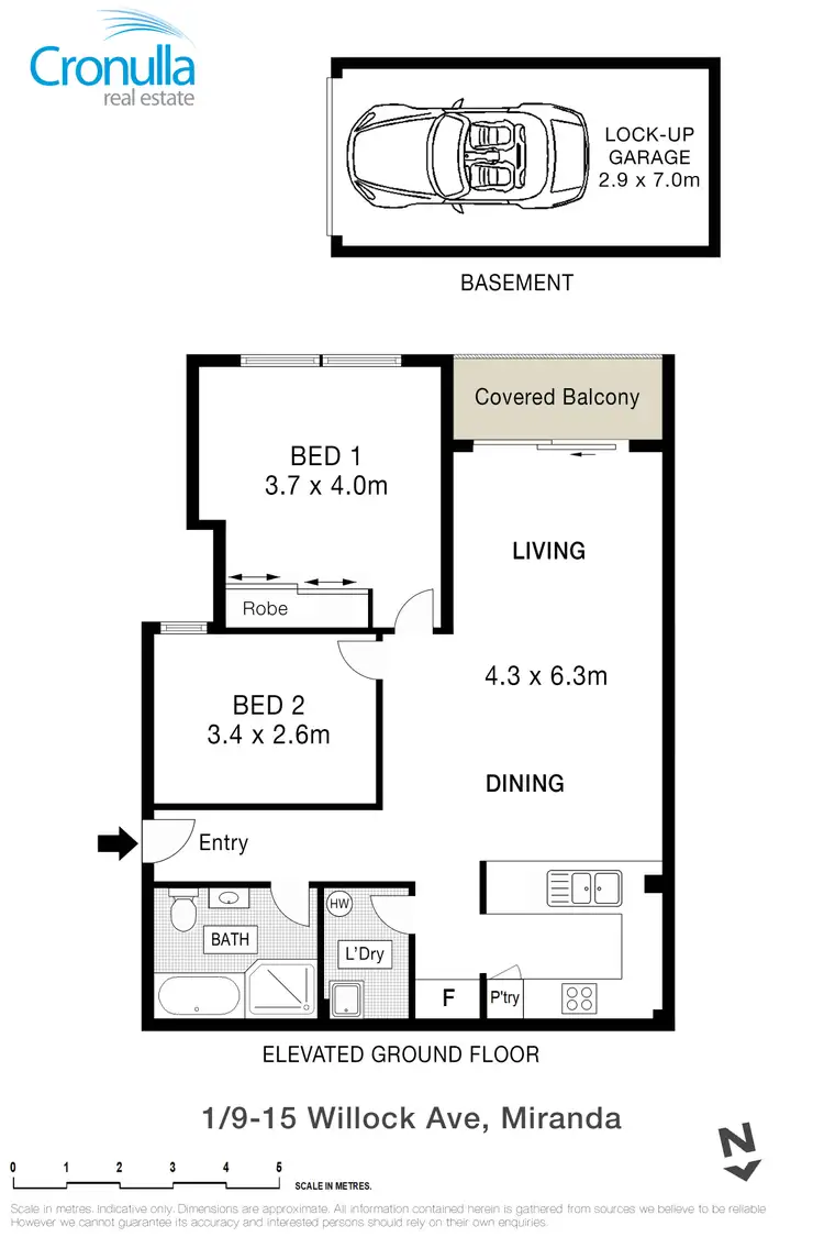 Floorplan of Homely apartment listing, 1/9-15 Willock Avenue, Miranda NSW 2228