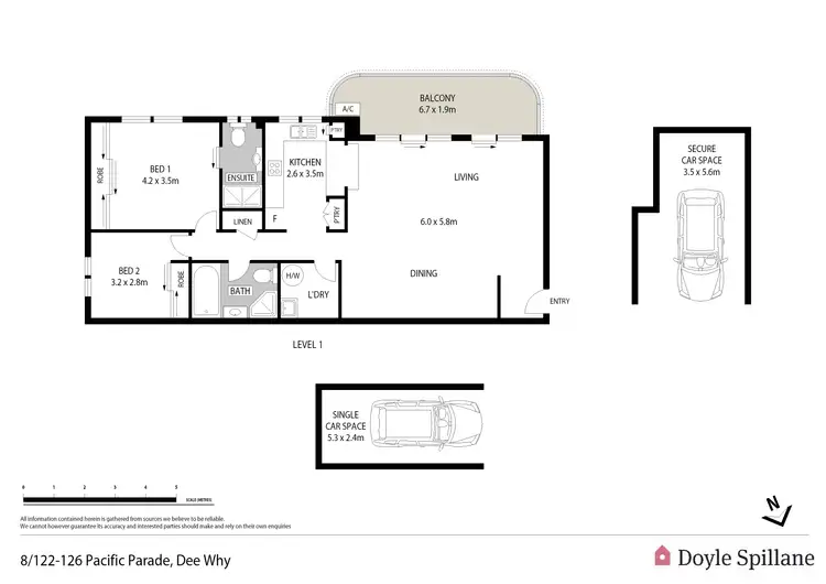 Floorplan of Homely apartment listing, 8/122-126 Pacific Parade, Dee Why NSW 2099