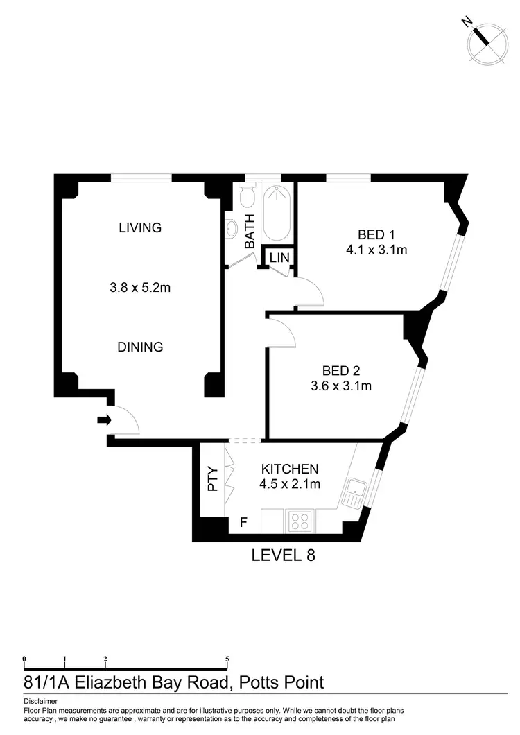 Floorplan of Homely apartment listing, 81/1a Elizabeth Bay Road, Potts Point NSW 2011
