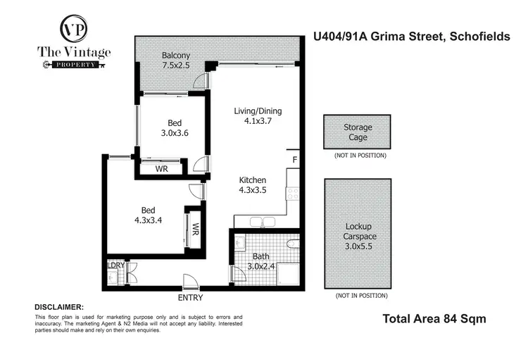 Floorplan of Homely apartment listing, Level 4/404/91A Grima Street, Schofields NSW 2762