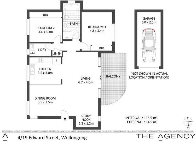 Floorplan of Homely unit listing, 4/19 Edward Street, Wollongong NSW 2500