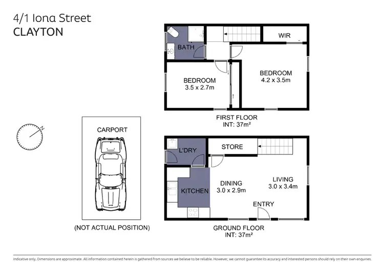 Floorplan of Homely unit listing, 4/1 Iona Street, Clayton VIC 3168