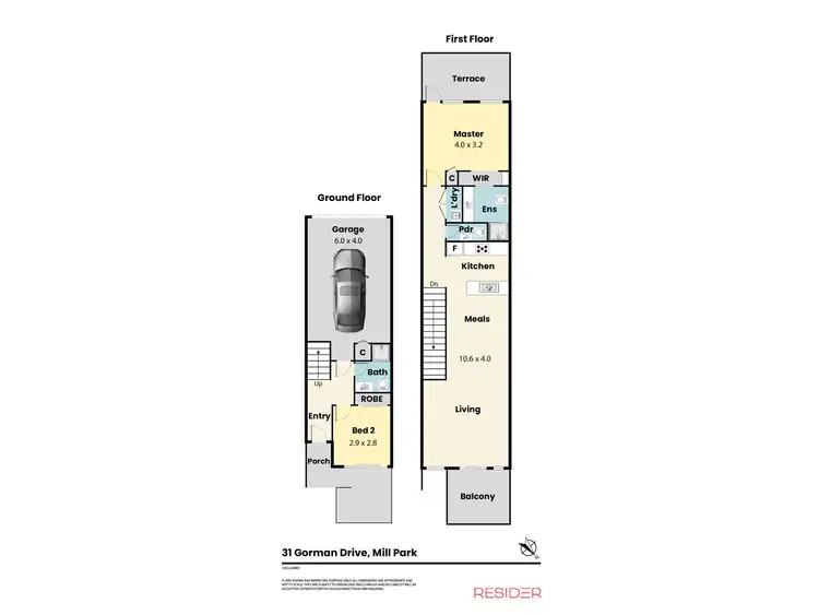 Floorplan of Homely townhouse listing, 31 Gorman Drive, Mill Park VIC 3082