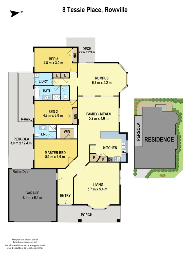 Floorplan of Homely house listing, 8 Tessie Place, Rowville VIC 3178