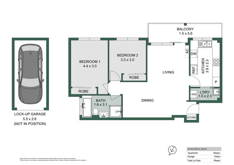 Floorplan of Homely apartment listing, 2/33 Church Street, Birchgrove NSW 2041
