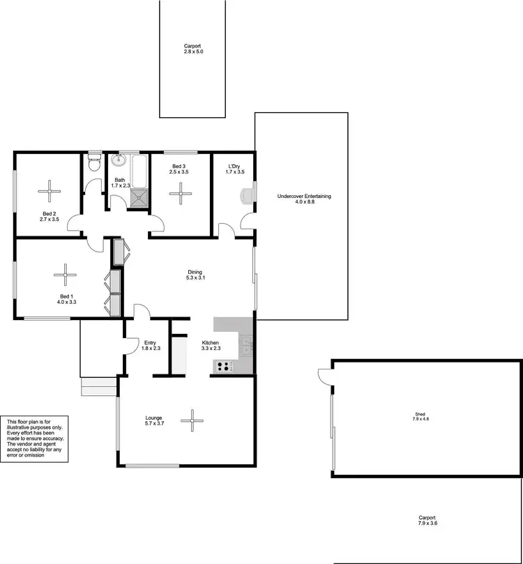 Floorplan of Homely house listing, 10 Amiens Place, Port Lincoln SA 5606