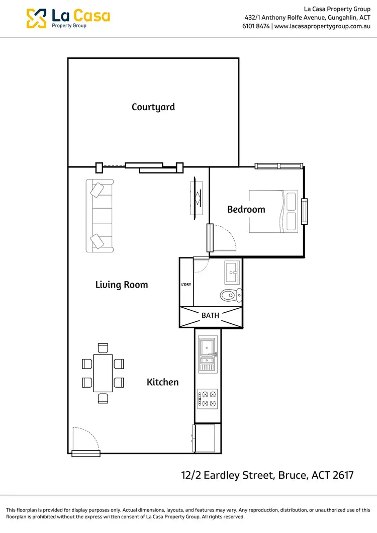 Floorplan of Homely apartment listing, 12/2 Eardley Street, Bruce ACT 2617