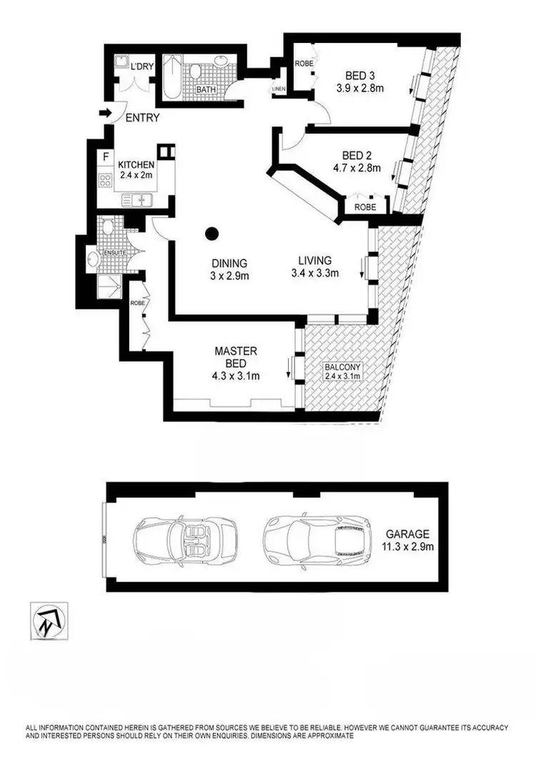 Floorplan of Homely apartment listing, 3207/1 Sergeants Lane, St Leonards NSW 2065