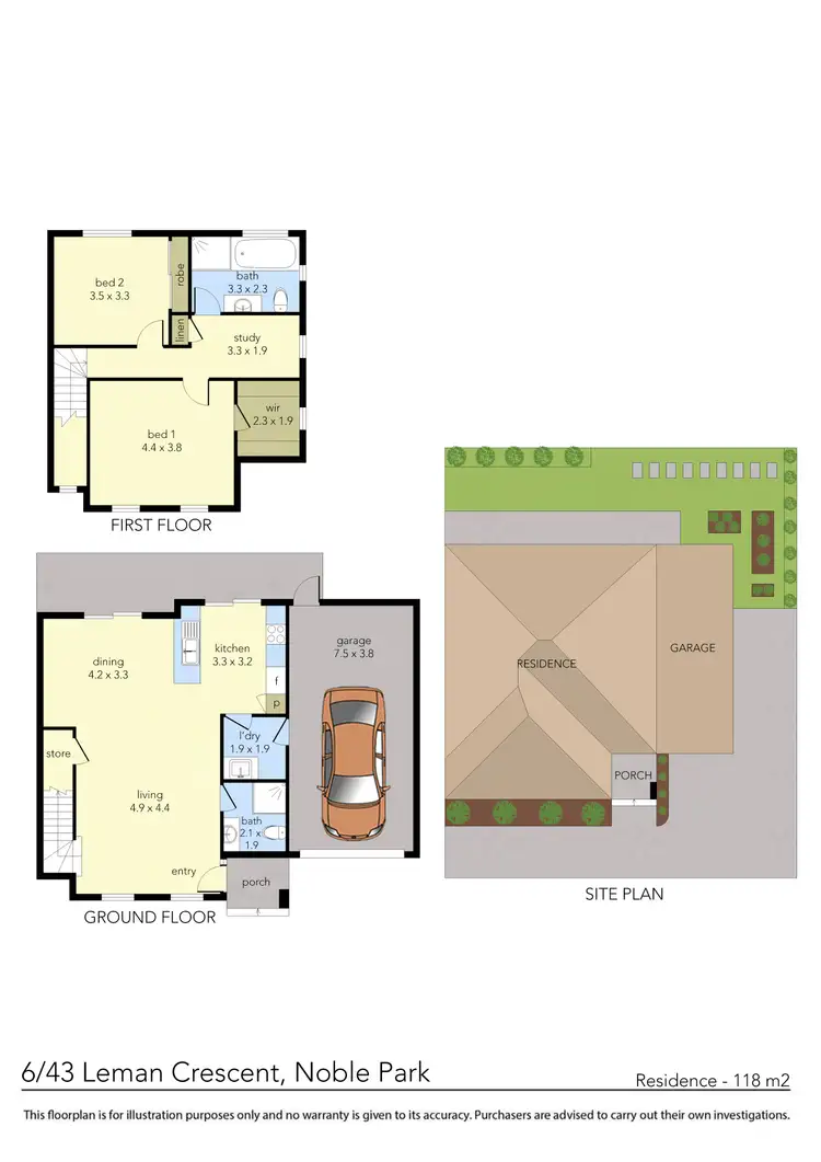 Floorplan of Homely townhouse listing, 6/43-45 Leman Crescent, Noble Park VIC 3174