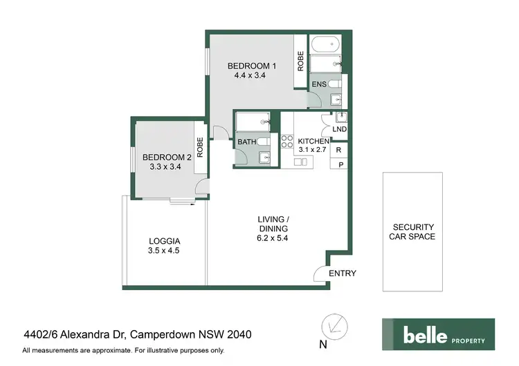 Floorplan of Homely apartment listing, 4402/6 Alexandra Drive, Camperdown NSW 2050