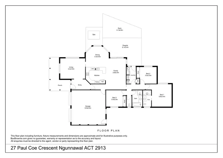 Floorplan of Homely house listing, 27 Paul Coe Crescent, Ngunnawal ACT 2913