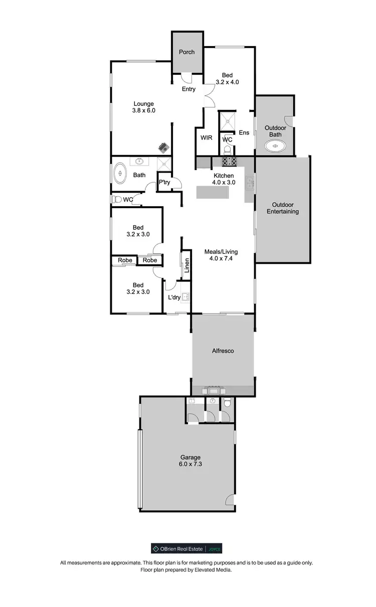 Floorplan of Homely house listing, 12 Trotman Drive, Wangaratta VIC 3677