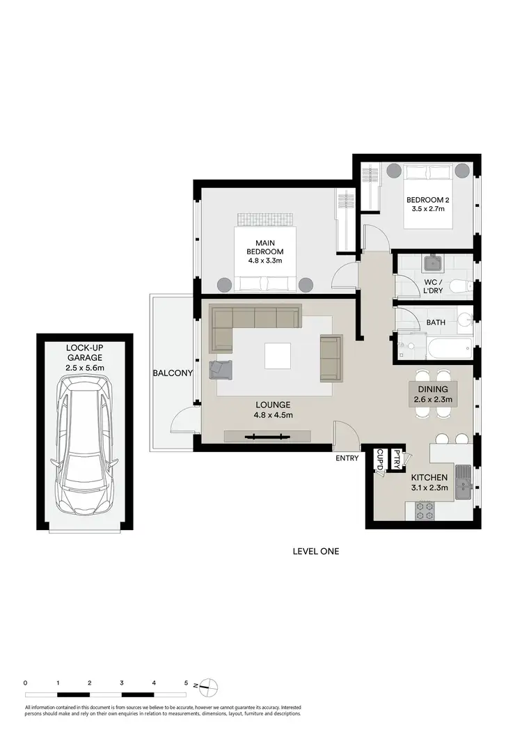 Floorplan of Homely unit listing, 8/89 Alfred Street, Ramsgate Beach NSW 2217