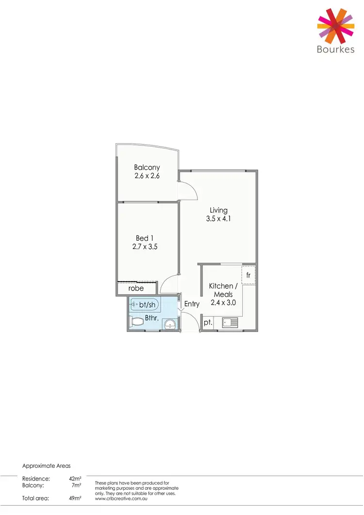 Floorplan of Homely unit listing, 6/39 Angelo Street, South Perth WA 6151