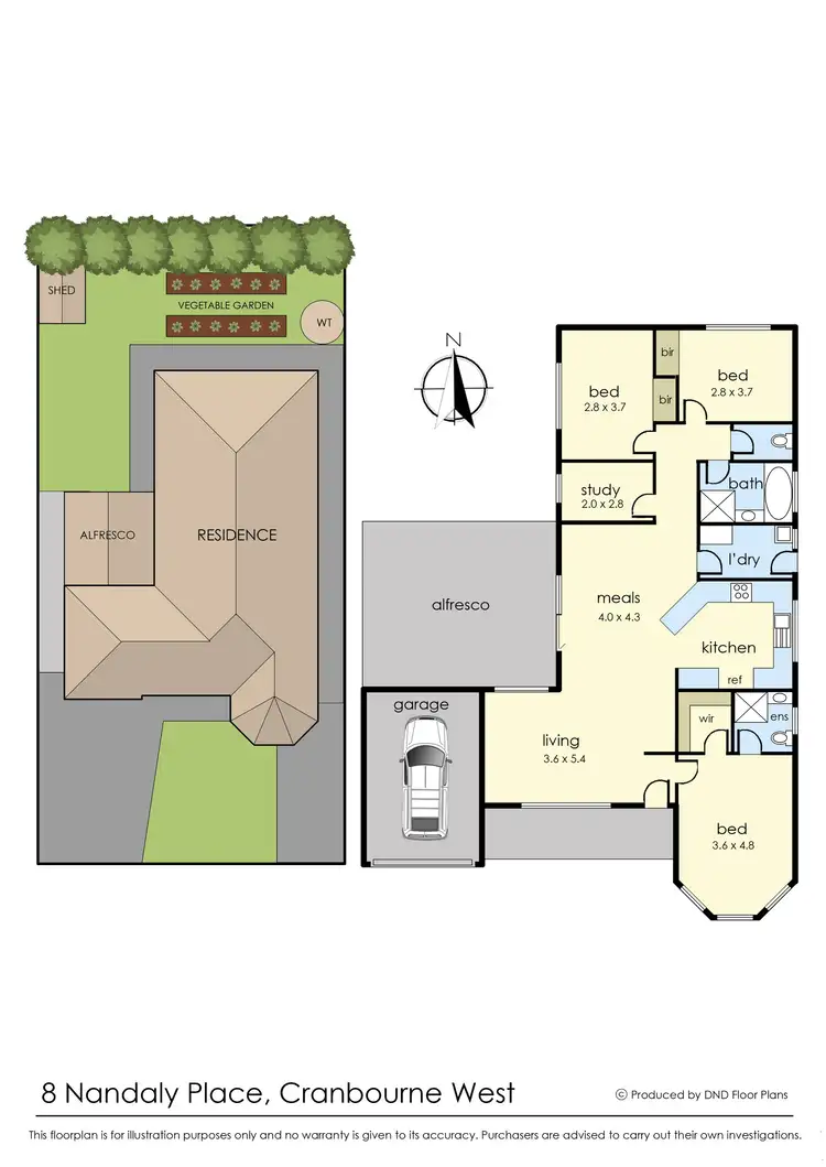 Floorplan of Homely house listing, 8 Nandaly Place, Cranbourne West VIC 3977
