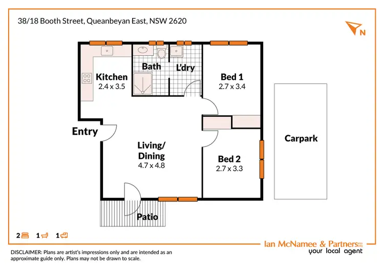 Floorplan of Homely unit listing, 38/14 Booth Street, Queanbeyan East NSW 2620