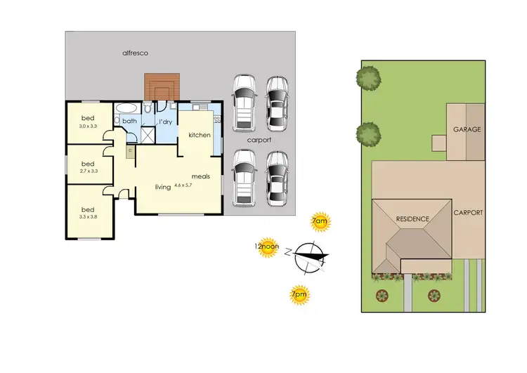 Floorplan of Homely house listing, 36 Laurina Crescent, Frankston North VIC 3200