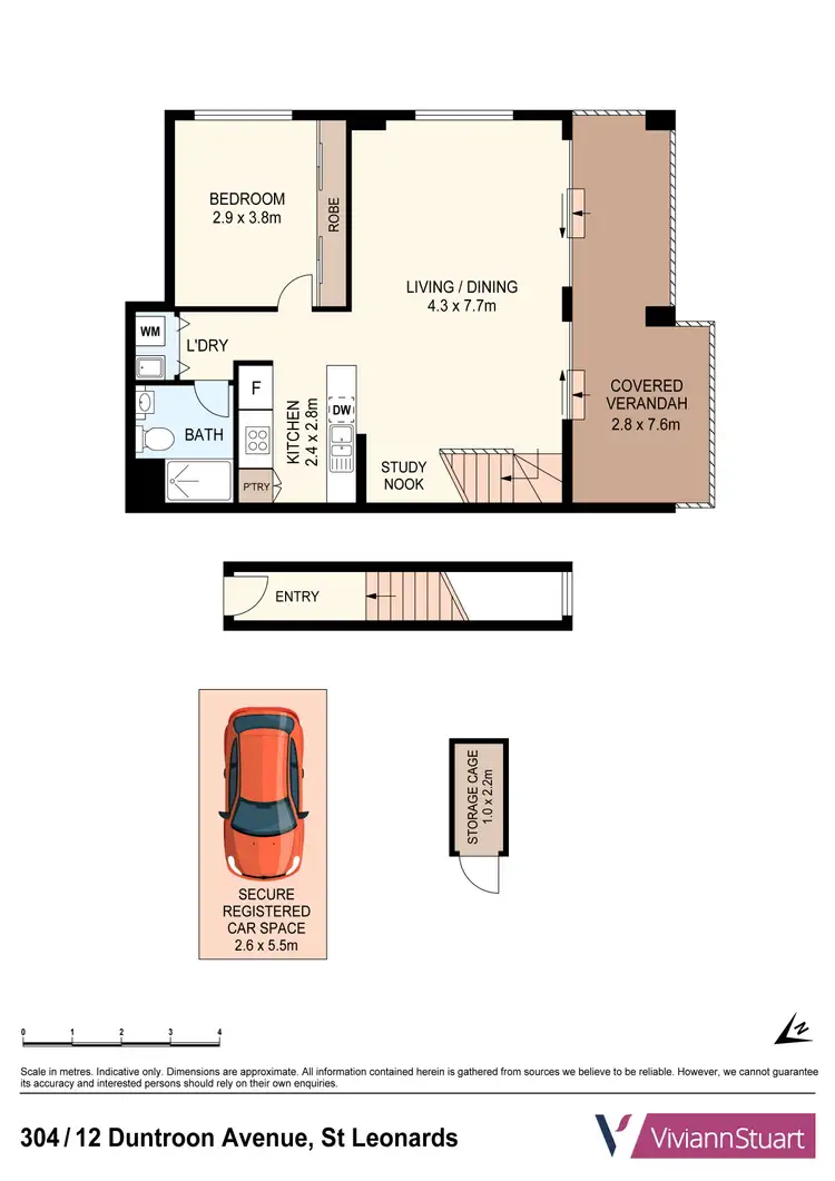 Floorplan of Homely apartment listing, 304/12 Duntroon Avenue, St Leonards NSW 2065