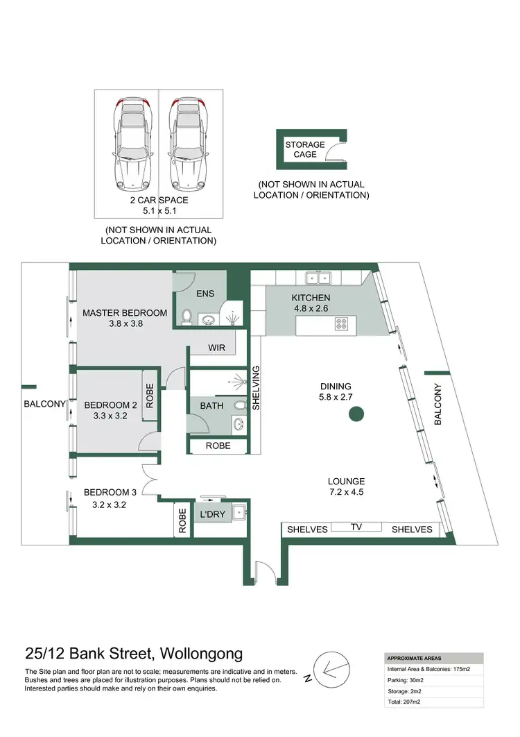 Floorplan of Homely apartment listing, 25/12 Bank Street, Wollongong NSW 2500