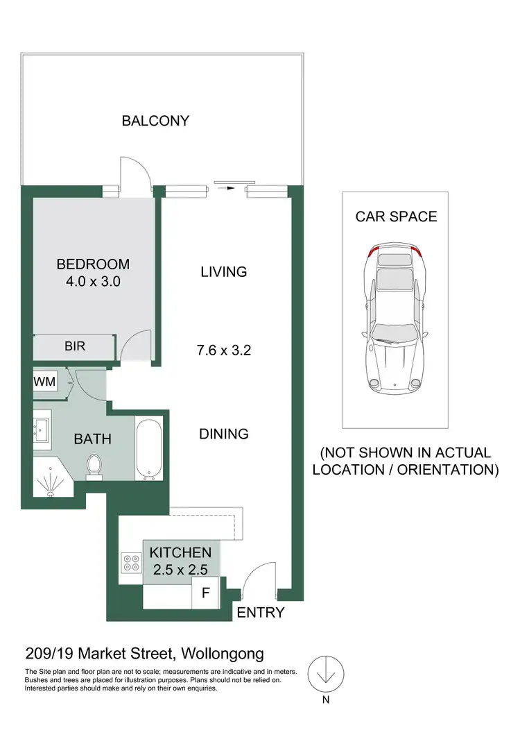 Floorplan of Homely apartment listing, 209/19 Market Street, Wollongong NSW 2500
