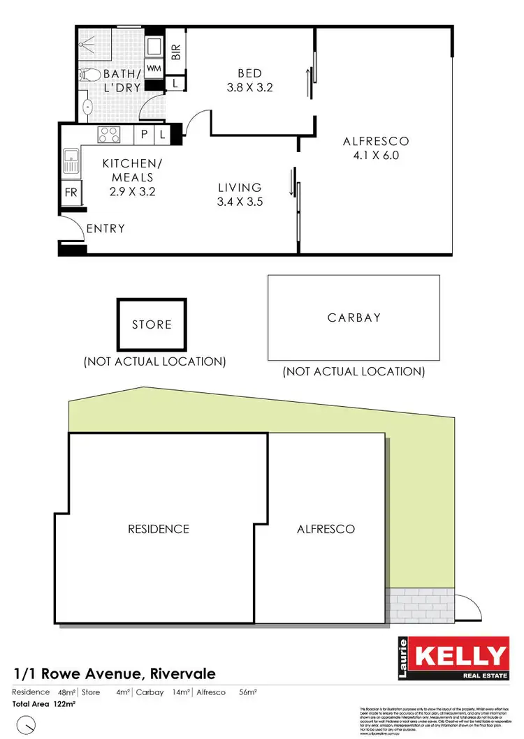Floorplan of Homely apartment listing, 1/1 Rowe Avenue, Rivervale WA 6103