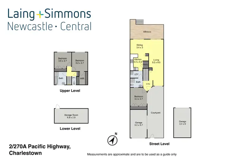 Floorplan of Homely townhouse listing, 2/270A Pacific Highway, Charlestown NSW 2290