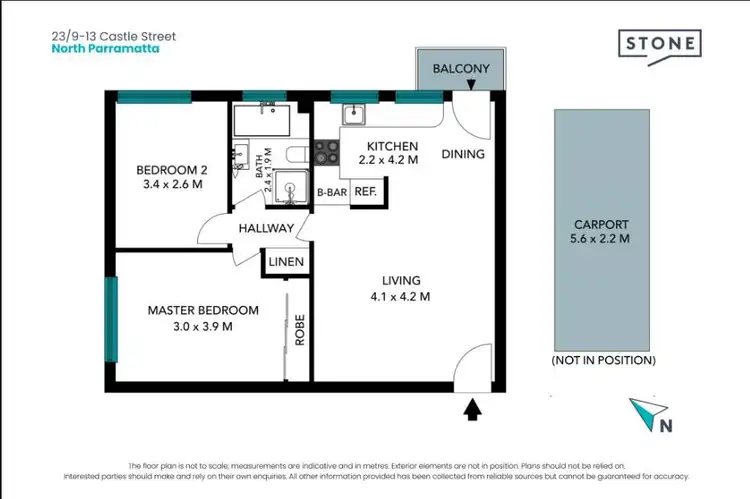 Floorplan of Homely apartment listing, 23/9-13 Castle Street, North Parramatta NSW 2151