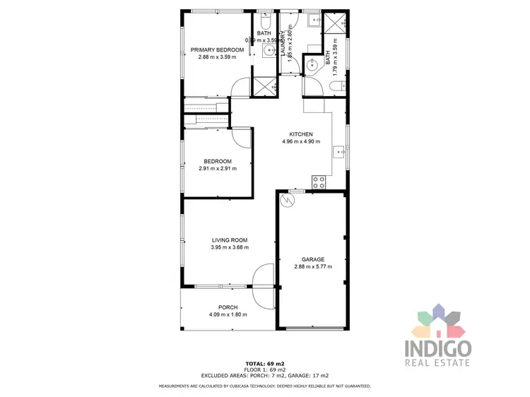 Floorplan of Homely townhouse listing, 1/6 Malakoff Road, Beechworth VIC 3747
