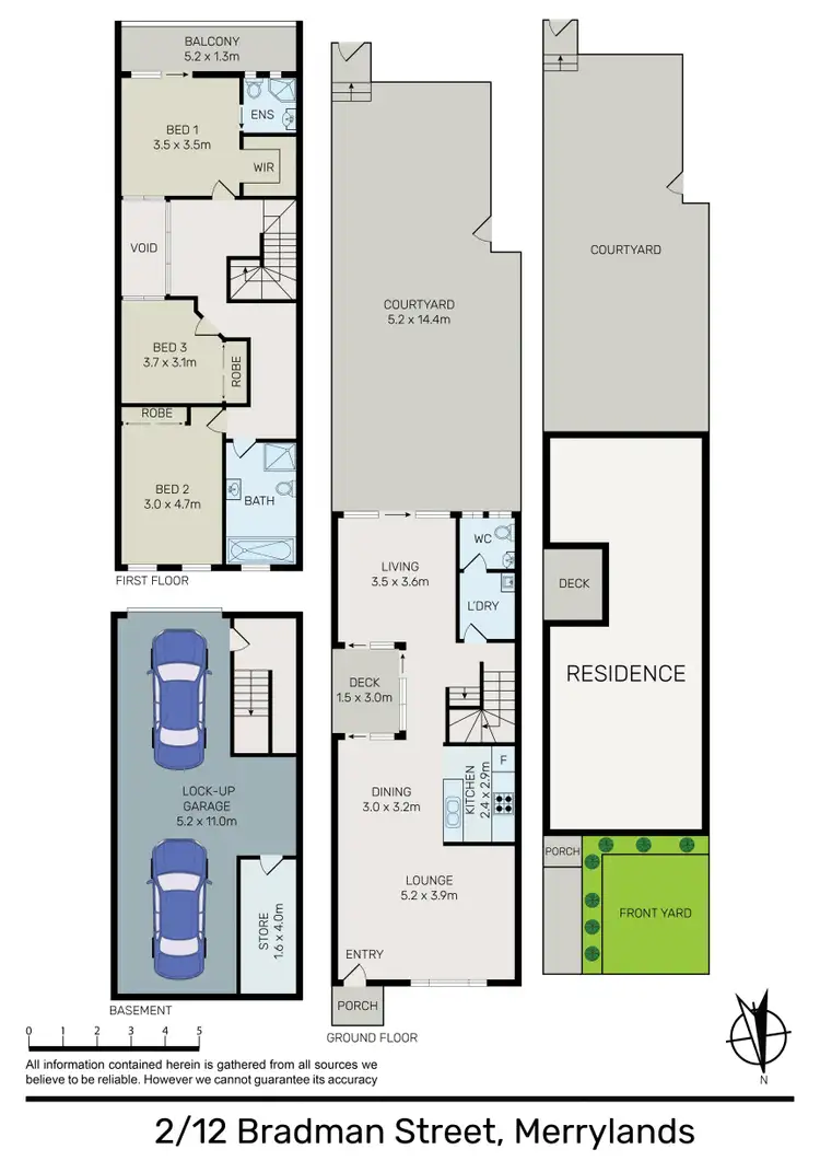 Floorplan of Homely townhouse listing, 2/12-16 Bradman Street, Merrylands NSW 2160