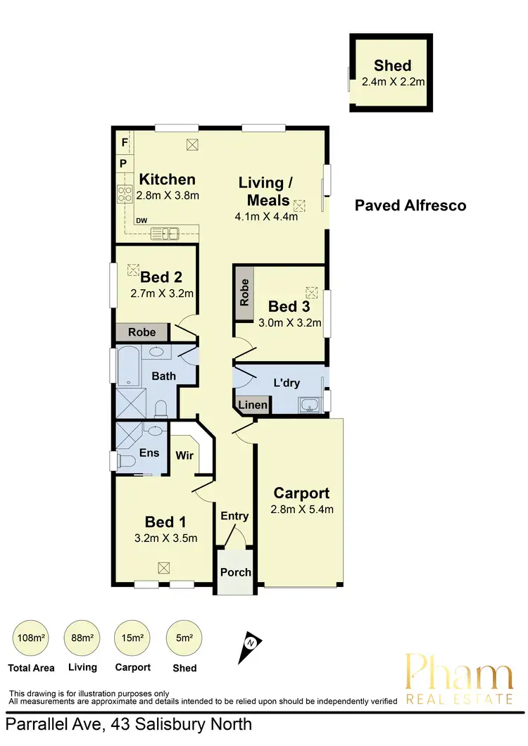 Floorplan of Homely house listing, 43 Parallel Avenue, Salisbury North SA 5108