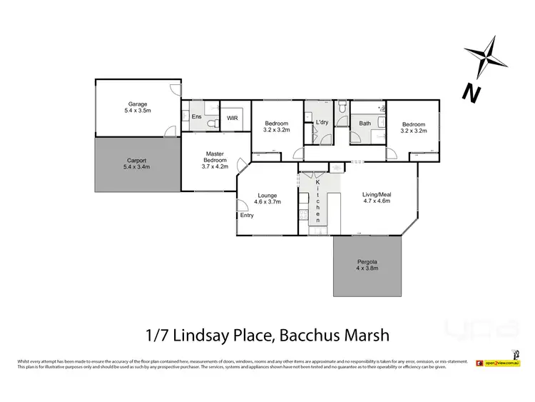 Floorplan of Homely house listing, 1/7 Lindsay Place, Bacchus Marsh VIC 3340