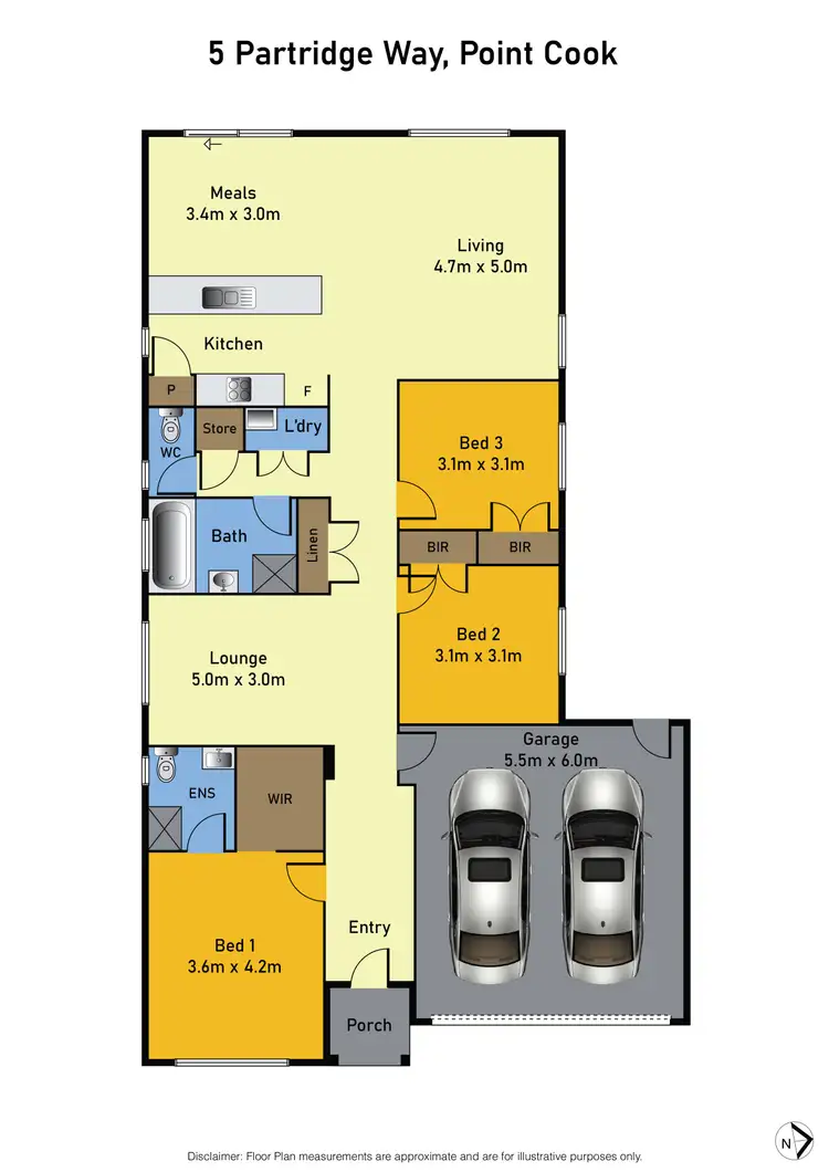 Floorplan of Homely house listing, 5 Partridge Way, Point Cook VIC 3030