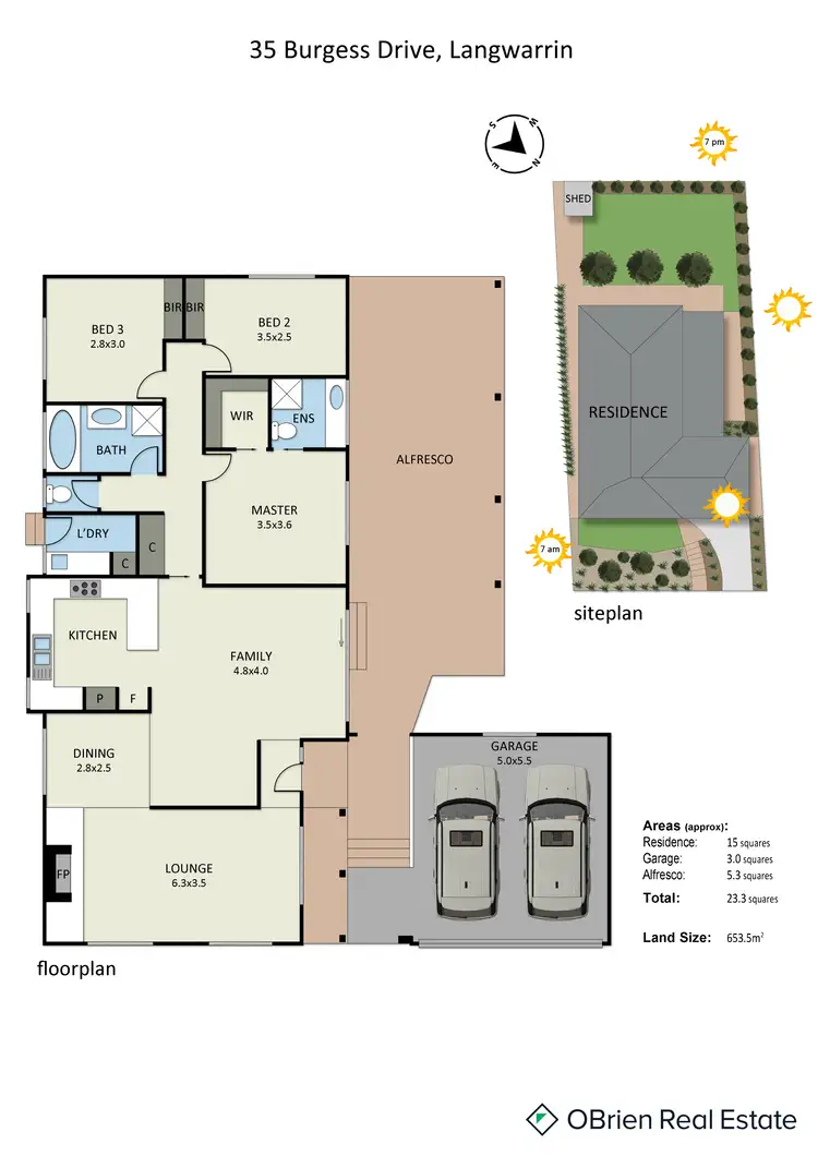 Floorplan of Homely house listing, 35 Burgess Drive, Langwarrin VIC 3910
