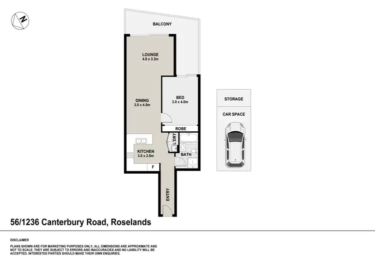 Floorplan of Homely apartment listing, 42/1236 Canterbury Road, Roselands NSW 2196