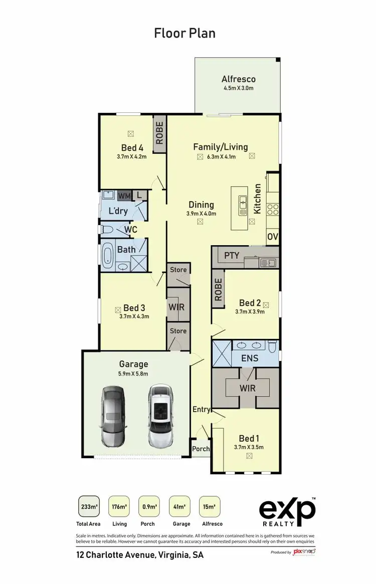 Floorplan of Homely house listing, 12 Charlotte Avenue, Virginia SA 5120