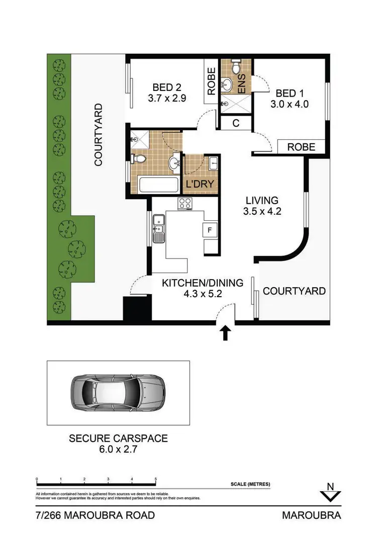 Floorplan of Homely apartment listing, 7/266 Maroubra Road, Maroubra NSW 2035