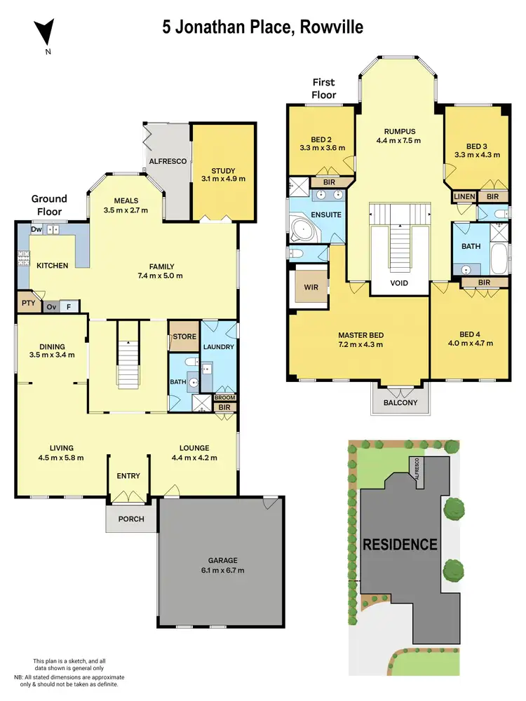 Floorplan of Homely house listing, 5 Jonathan Place, Rowville VIC 3178
