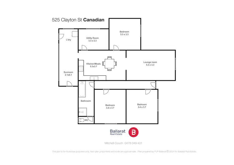 Floorplan of Homely house listing, 525 Clayton Street, Canadian VIC 3350